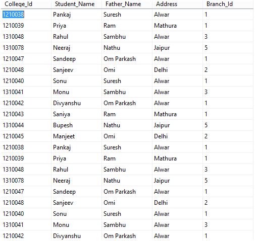Export Data from Database to Excel